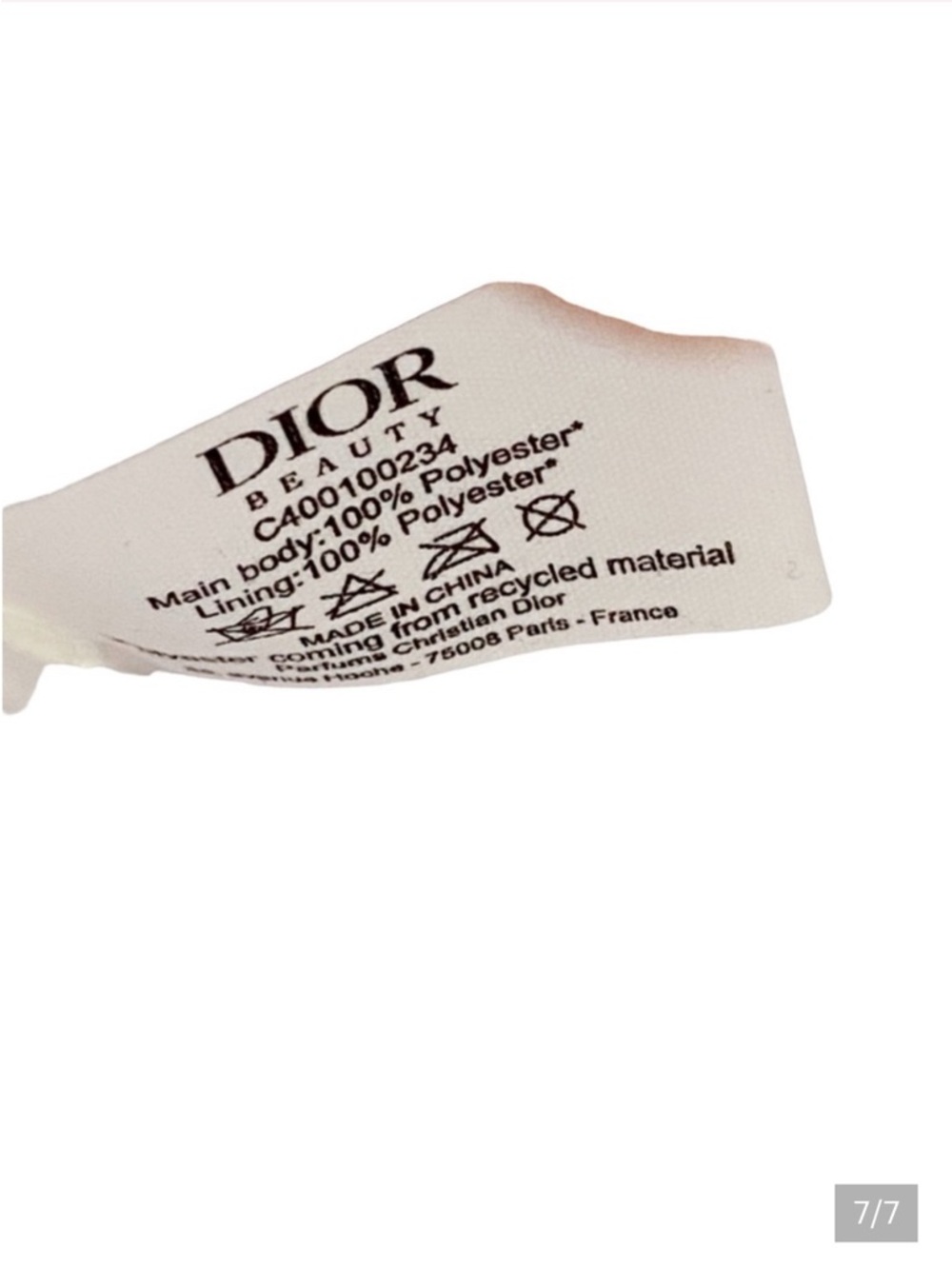 Christian Dior Makeup Pouch Clutch Bag Embossed Floral in White - Picture 6 of 6